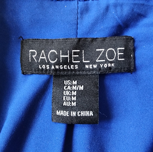 Rachel Zoe Cobalt Blue Cropped Jacket with Gold Buttons - Picture 6 of 8